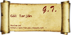 Gál Tarján névjegykártya